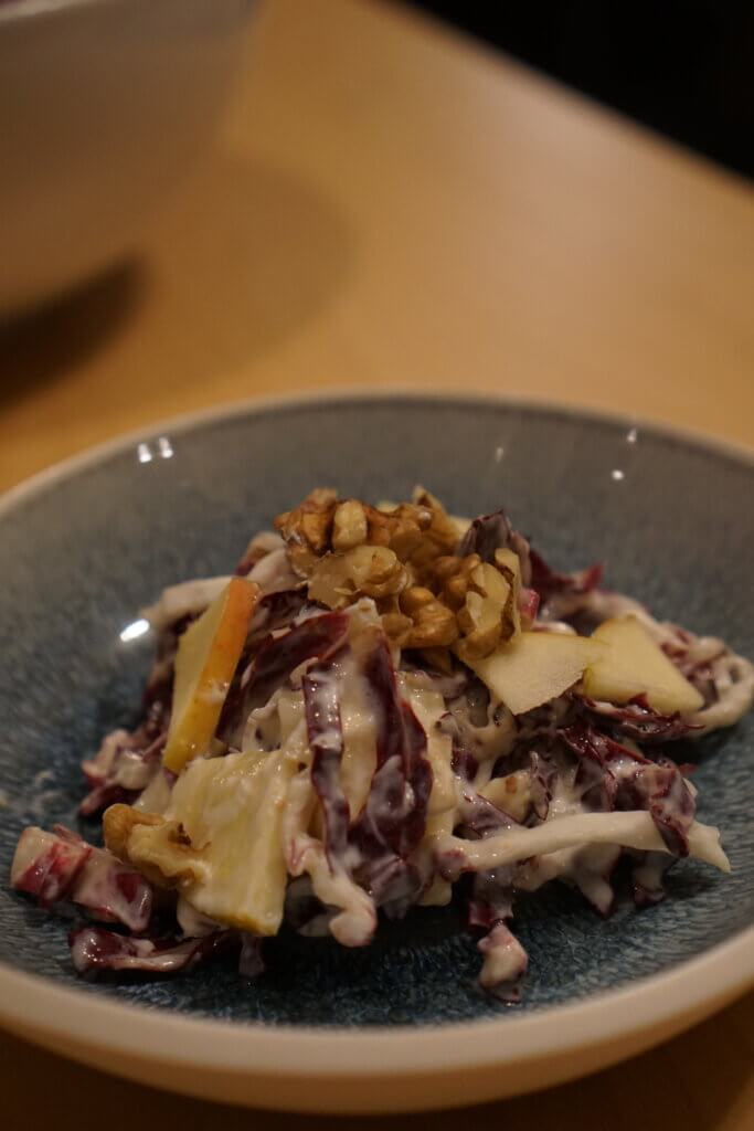 Apfel-Radicchio-Salat, gesund, Superfood, Winter, Nährstoffe, Immunsystem, einfach, schnell, Beilage, Mittagessen