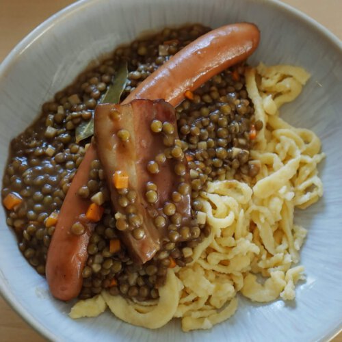 Linsen und Spätzle – klassisch schwäbisch