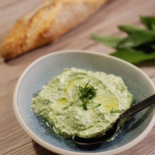 Bärlauch-Brotaufstrich mit Frischkäse