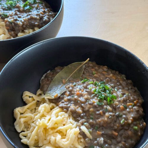 Linsen und Spätzle neu gedacht – Schwäbisch vegetarisch